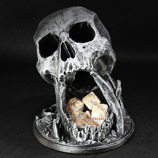 疯狂的骷髅头骰子塔桌游跑团龙与地下城DND克苏鲁COC复古骰盅筛盅