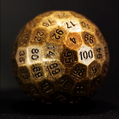 多款100面实心金属数字骰子