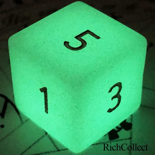 D6夜光绿宝石6面直角立方体水晶数字骰子色子