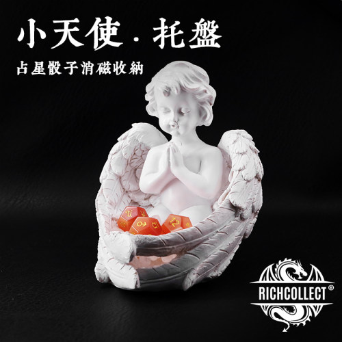 小天使树脂收纳盘 骰子 复古摆件 蜡烛台 展示台架