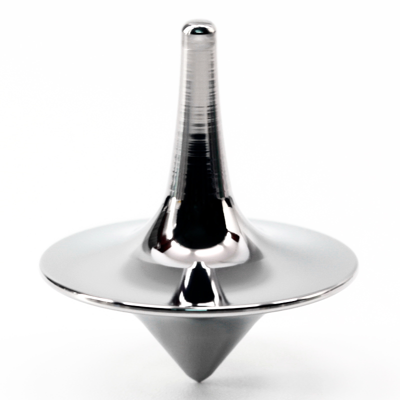 莱昂纳多简装银黑色原比例陀螺