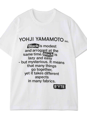 YAMAMOTO ® 原创设计日系设计赤楚卫二Akaso印花T短袖限量