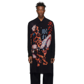 豹纹女长袖 YAMAMOTO®PRINTED SHIRT今夜无眠丝质印花衬衫 衬衣INS