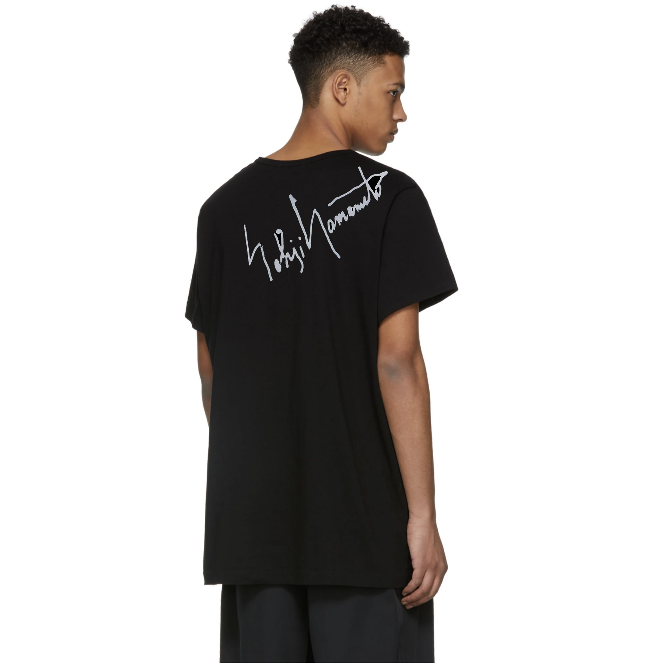 乙丿乙乀03yohji yamamoto倒字签名圆领纯棉t恤短袖山本耀司男女