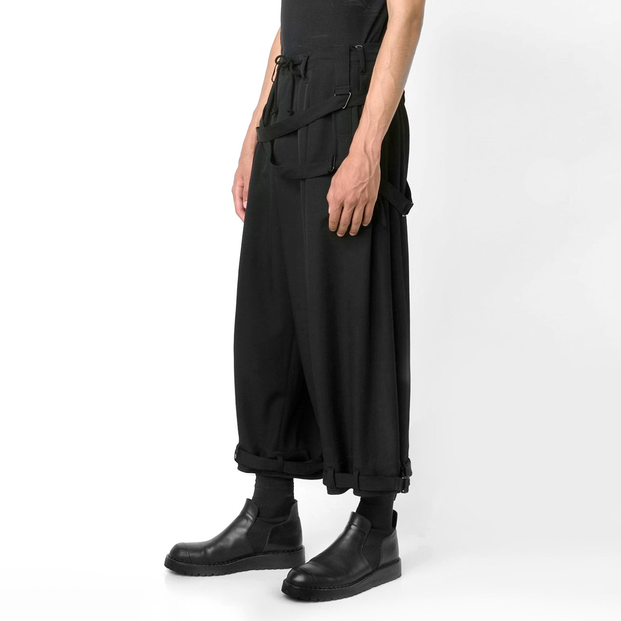 乙丿乙乀03yohji yamamoto九分绑带裤宽松可调节山本耀司小脚裤