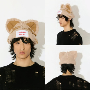Charles 手工耳朵毛线帽 Jeffrey 25AW DOUBLEBOO LOVERBOY