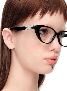 【现货】YVMIN尤目 24AW 侧面珠宝蝴蝶结装饰平光眼镜 DOUBLE BOO