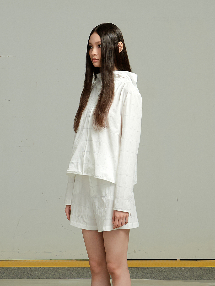 printbyhankim新款网格拉链夹克