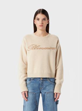 Blumarine 24FW 秋冬新款LOGO字母宽松圆领毛衣 DOUBLEBOO 买手店