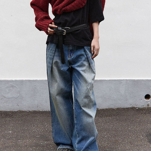 【现货】WKND PROJECT 26SS 春夏新款折叠牛仔裤 DOUBLEBOO