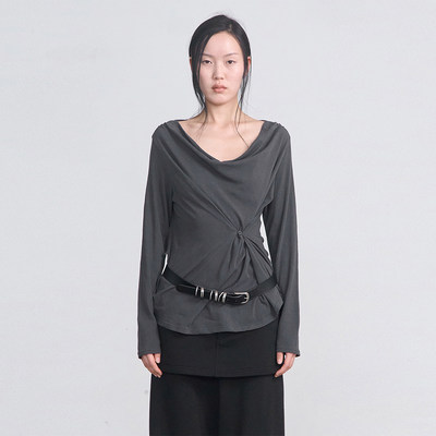 【现货】CERRIC 26SS 春夏新款圆领纽扣上衣 DOUBLEBOO