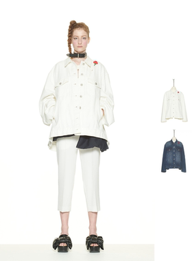 PUSHBUTTON 24PS 经典款两色宽松翻领牛仔外套 DOUBLE BOO 买手店