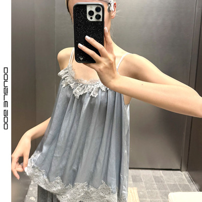 【现货】SQUARE CIRCLE 方圆 26SS 新款蕾丝花边吊带 DOUBLEBOO