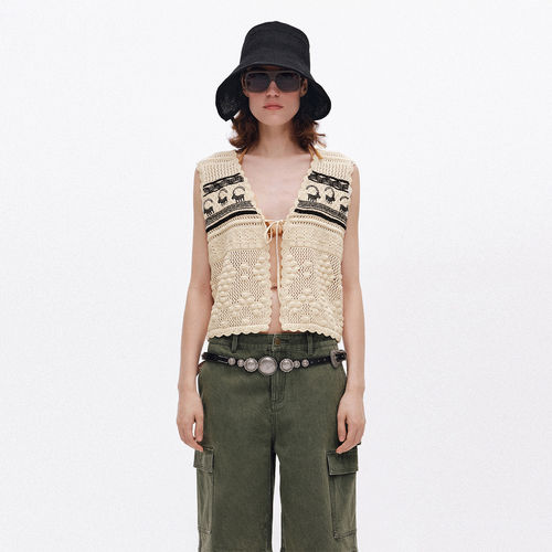 【现货】ICE DUST 26SS 春夏新款羚羊绣花马甲 DOUBLEBOO