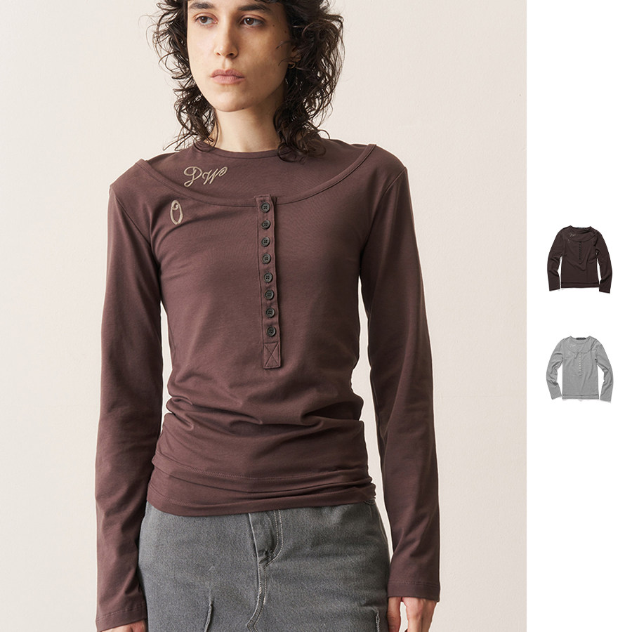 【现货】ODLYWORKSHOP 25SS 分层式亨利领T恤 DOUBLEBOO