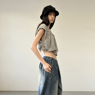 【现货】OPEN YY 26AW 新款抽褶平纹针织马甲 DOUBLEBOO