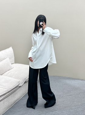 MAYALI 23AW 秋冬新款立体领带职场白色衬衫女 DOUBLE BOO 买手店