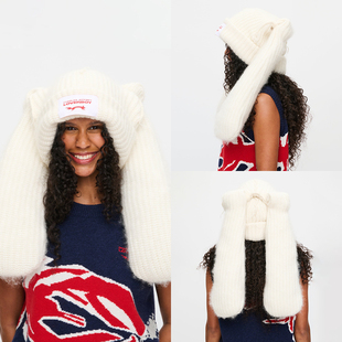 Charles 超大号兔耳毛线帽 Jeffrey 25AW DOUBLEBOO LOVERBOY