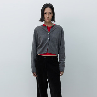 【现货】LOW CLASSIC 26FW 新款短羊毛开衫 DOUBLEBOO