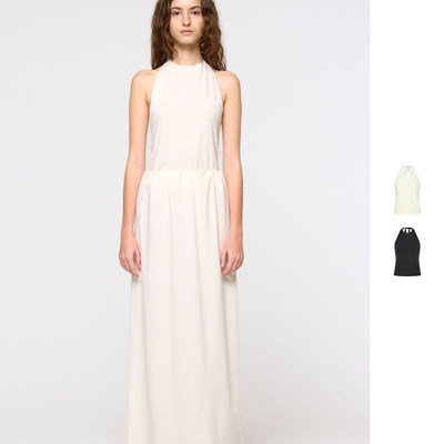 【现货】AMOMENTO 26SS 春夏新款针织挂脖上衣 DOUBLEBOO