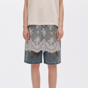 DUST ICE 26SS 春夏新款 DOUBLEBOO 蕾丝拼接中裤 现货