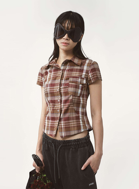 【现货】AVAVAV 25FW 棕色短袖衬衫 DOUBLEBOO