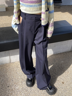 现货4折 宽松阔腿长裤 EENK 气质显瘦双腰带时尚 DOUBLEBOO 23SS