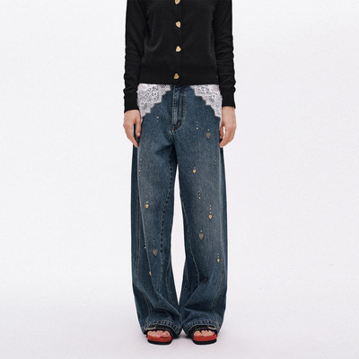 【现货】ICE DUST 26SS 春夏新款爱心挂片装饰裤 DOUBLEBOO