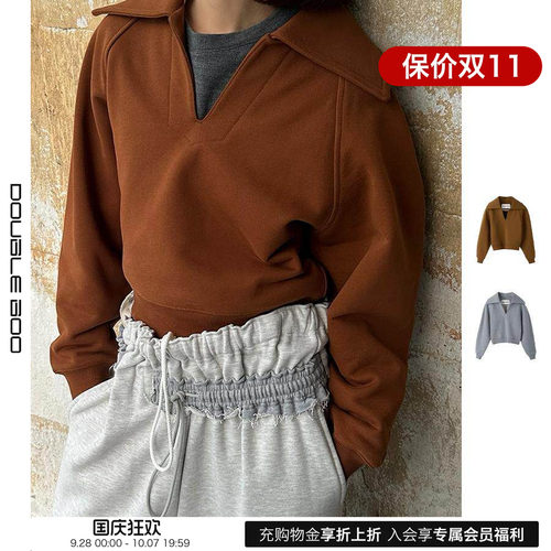 RECTORC大翻领刺绣卫衣