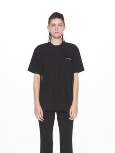 PUSHBUTTON 24SS 新款黑色后背流苏层叠短袖T恤 DOUBLEBOO 买手店