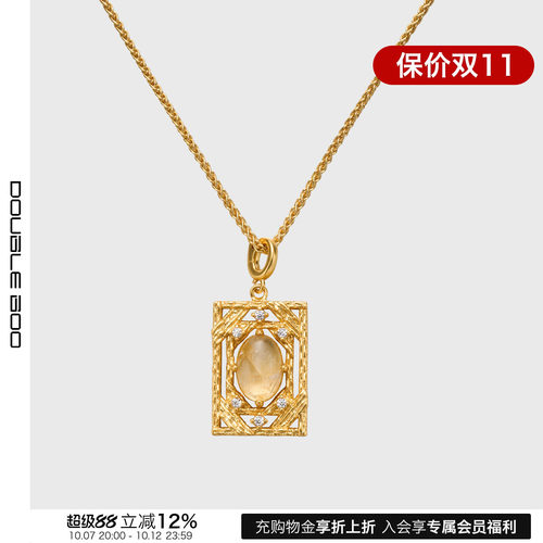 【现货】LOST IN ECHO 新款蕾丝网格水晶锁骨链 DOUBLEBOO