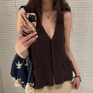 【现货】ICE DUST 26PF 新款立体绞花针织马甲 DOUBLEBOO