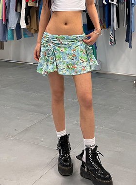 【现货5折】ADRIANA HOT COUTURE 24SS 印花蝴蝶结迷你短裙