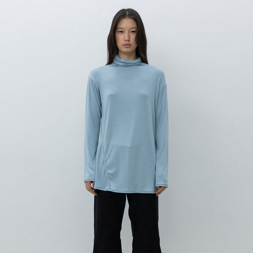 【现货】LOW CLASSIC 26FW 新款高领平纹针织上衣 DOUBLEBOO