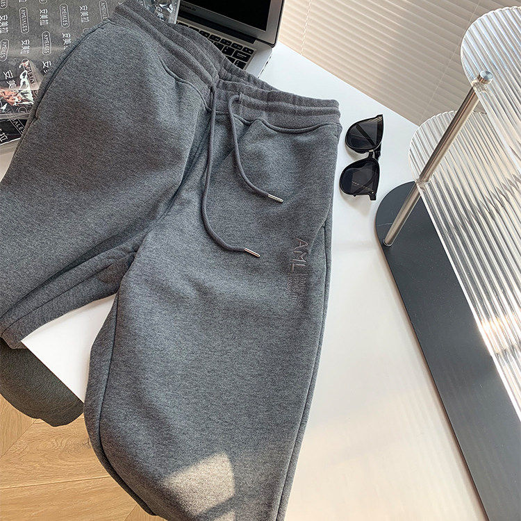 亲姐家选雪地霸总裤男裤加绒加厚秋冬款修身显瘦卫裤保暖长裤