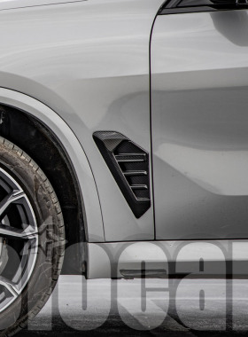 适用宝马G05LCI X5专用 改装干碳纤维材质替换式叶子板风口装饰框