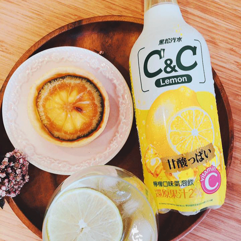 一份16瓶 台湾进口黑松cc汽水柠檬葡萄味碳酸饮料500ml 天然果味