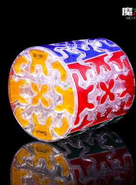 Qiyi Gear Cube 奇艺齿轮魔方透明贴片魔方格齿轮球金字塔圆柱贴