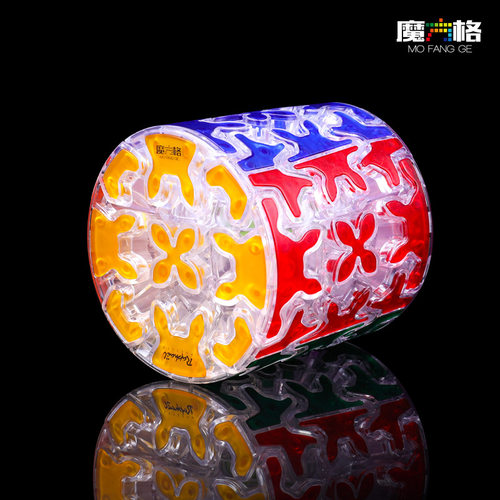 Qiyi Gear Cube 奇艺齿轮魔方透明贴片魔方格齿轮球金字塔圆柱贴