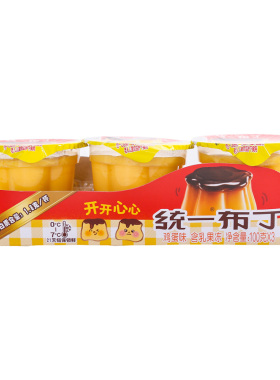 统一鸡蛋布丁100g12杯整箱即食布丁一点点奶茶布丁甜品零食布丁