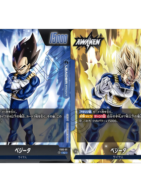 蓝海日文DB FW龙珠融合世界FS02-01 蓝L领袖LEADER卡 贝吉塔