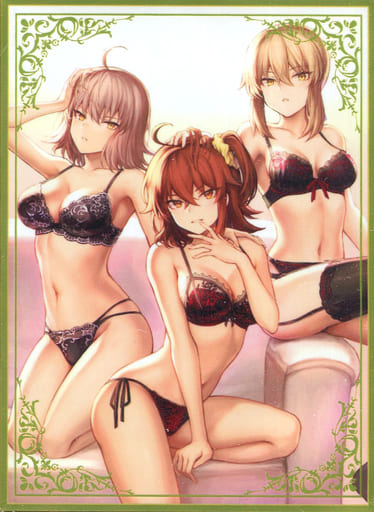 蓝海卡牌Fate FGO内衣黑Saber贞德藤丸立香咕哒子C95会场限定卡套