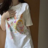 T0270-P25短袖T恤宽松百搭美式涂鸦潮牌男女同款休闲上衣，女装T恤，星座617A-2