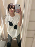 T0979-P25小众设计印花款T恤2025新款春夏短袖宽松到5XL，女装T恤，星座617A-2