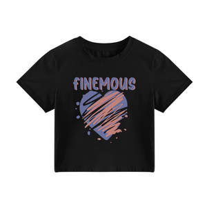 T00950-P35 纯棉短款短袖T恤圆领辣妹装图片