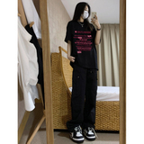 T0957-P25纯棉短袖t恤男女款美式复古字母设计潮，女装T恤，星座617A-2