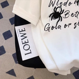 T039-P252024美式复古小众纯棉设计短袖t恤男女款宽松上衣，女装T恤，星座617A-2