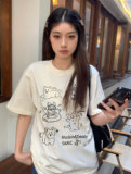 T0918-P25韩版可爱卡通狗狗涂鸦动物圆领短袖T恤夏季，女装T恤，星座617A-2