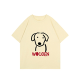 T067-P25抖音春夏新款纯棉短袖T恤女简约简笔画狗狗印花T，女装T恤，星座617A-2