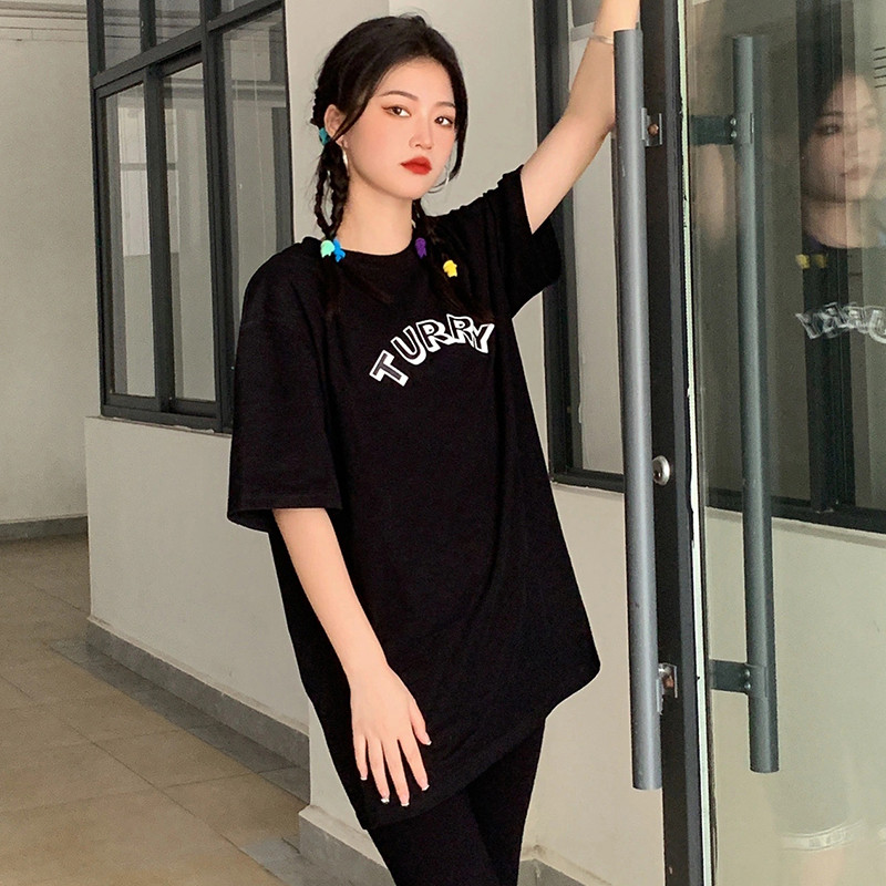 T0112-P25新款设计感印花休闲百搭半袖ins上衣潮圆领T恤夏装,女装T恤,星座617A-2
